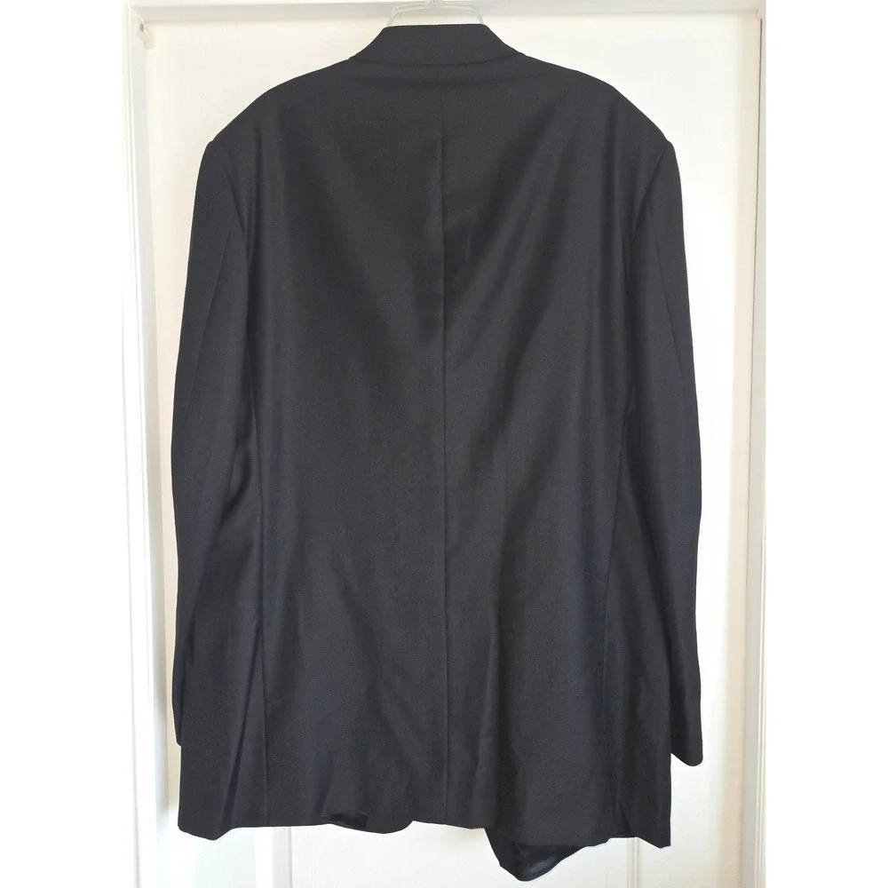 Ermenegildo Zegna Lubiam Black Wool Blazer Mens Size 50L‎ Made in Italy Luxury